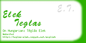 elek teglas business card